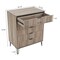 Manhattan Comfort 2-Piece DUMBO  5-Drawer Tall Dresser and DUMBO 10-Drawer Double Tall Dresser in Rustic Grey 2-DB04-GY - alternate 3